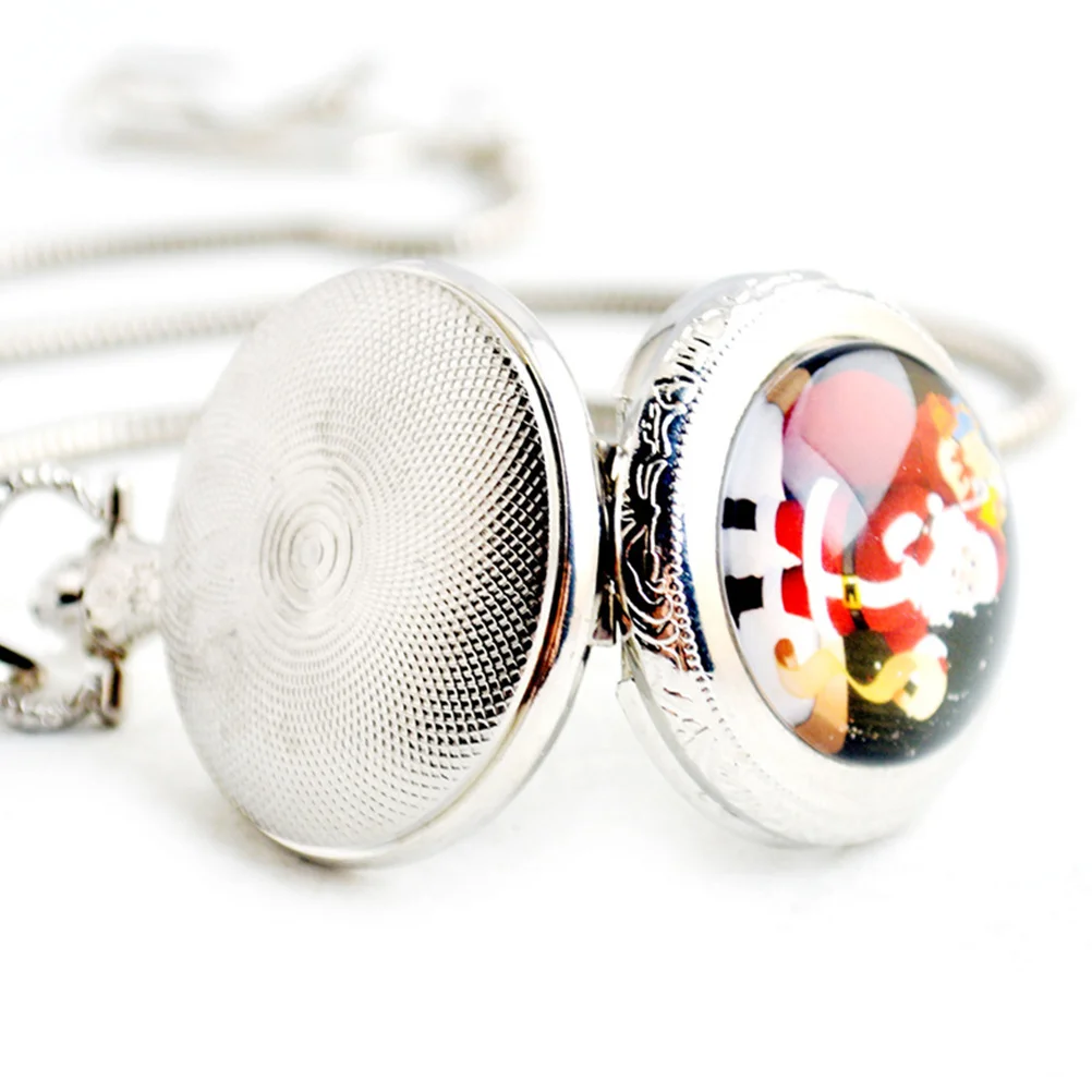 1 قطعة ساعة الجيب خمر نمط ساعة معلقة عيد الميلاد موضوع سبائك الزنك الجسم دقيقة حركة الكوارتز للجنسين هدية فكرة #5