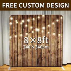 Square Background Shelf Photo Booth Backdrop Custom Design Size Double-sided Printing Wedding Birthday Baby Shower Party Decor