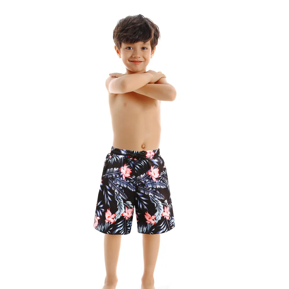 Trunks de natação para Menino Infantil Crianças Baby Beach Shorts Verão Impressão Drawstring Board Shorts Moda Crianças Boys' Swimwear