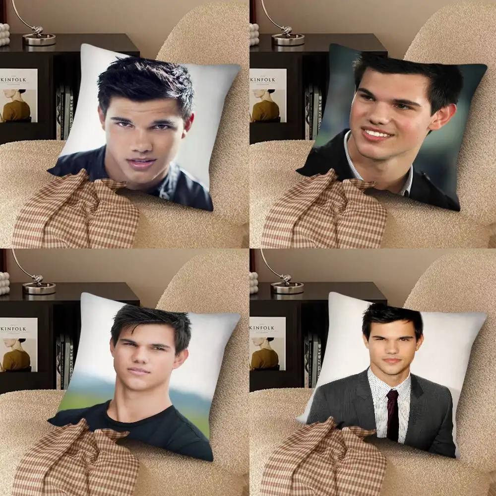 Actor T-Taylor Lautner Pillow Case Fashion Square Pillowcase Bedroom Sofa Room Ins Decoration Leisure