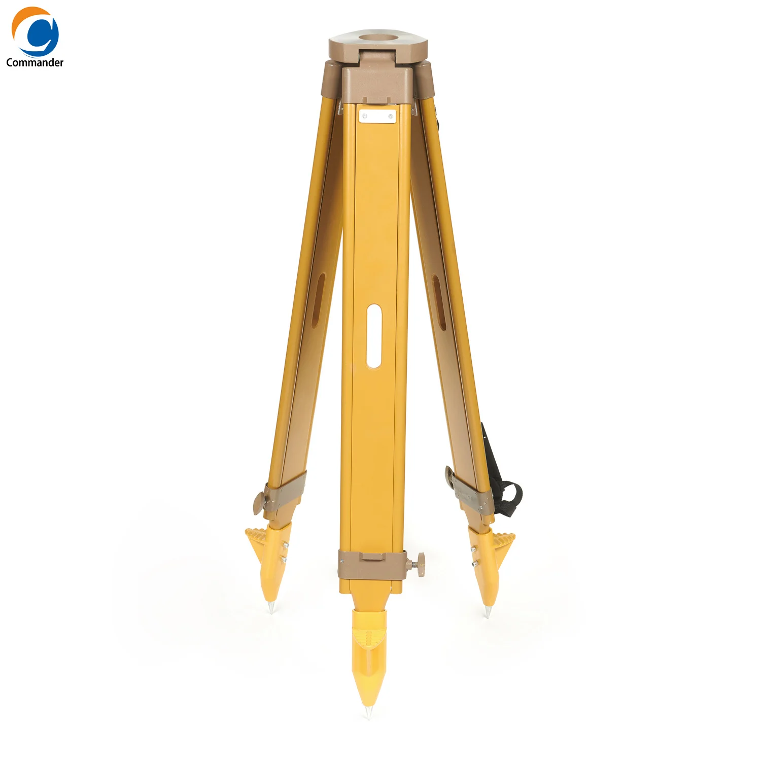 JM-2 Surveying Wooden Instrument Tripod For Total Station With Screw-Clamp Flat Head Type (Triangle)