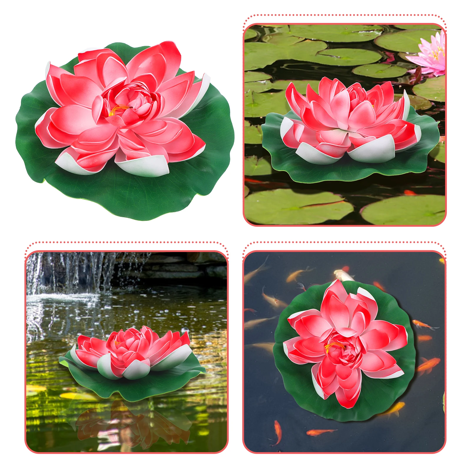 

Artificial Lotus 28cm Floating Decoration Home Garden Pond Plants Yellow Lilyartificial water decor simulation lotus