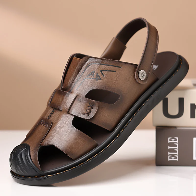 

Soft-Soled Men's Sandals for Beach and Outdoor Use Anti-Slip Casual Summer Flip Flops Comfortable Breathable Men's Slippers