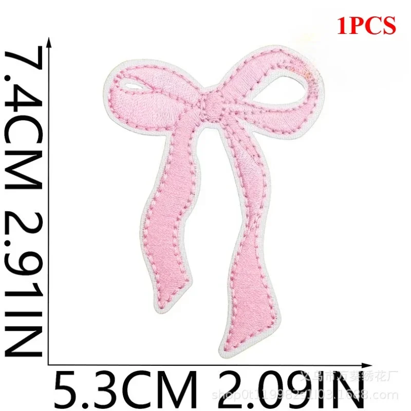 أغطية الرأس فستان القوس التطريز القماش ملصق الملابس حقيبة التصحيح ملصق الكرز القوس الكمبيوتر التطريز التسمية الكي