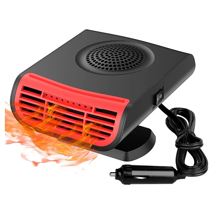 

Car Heater Portable Demister Defroster Windshield Deicer Heaters Fan 360 Degree Rotary Base 12V