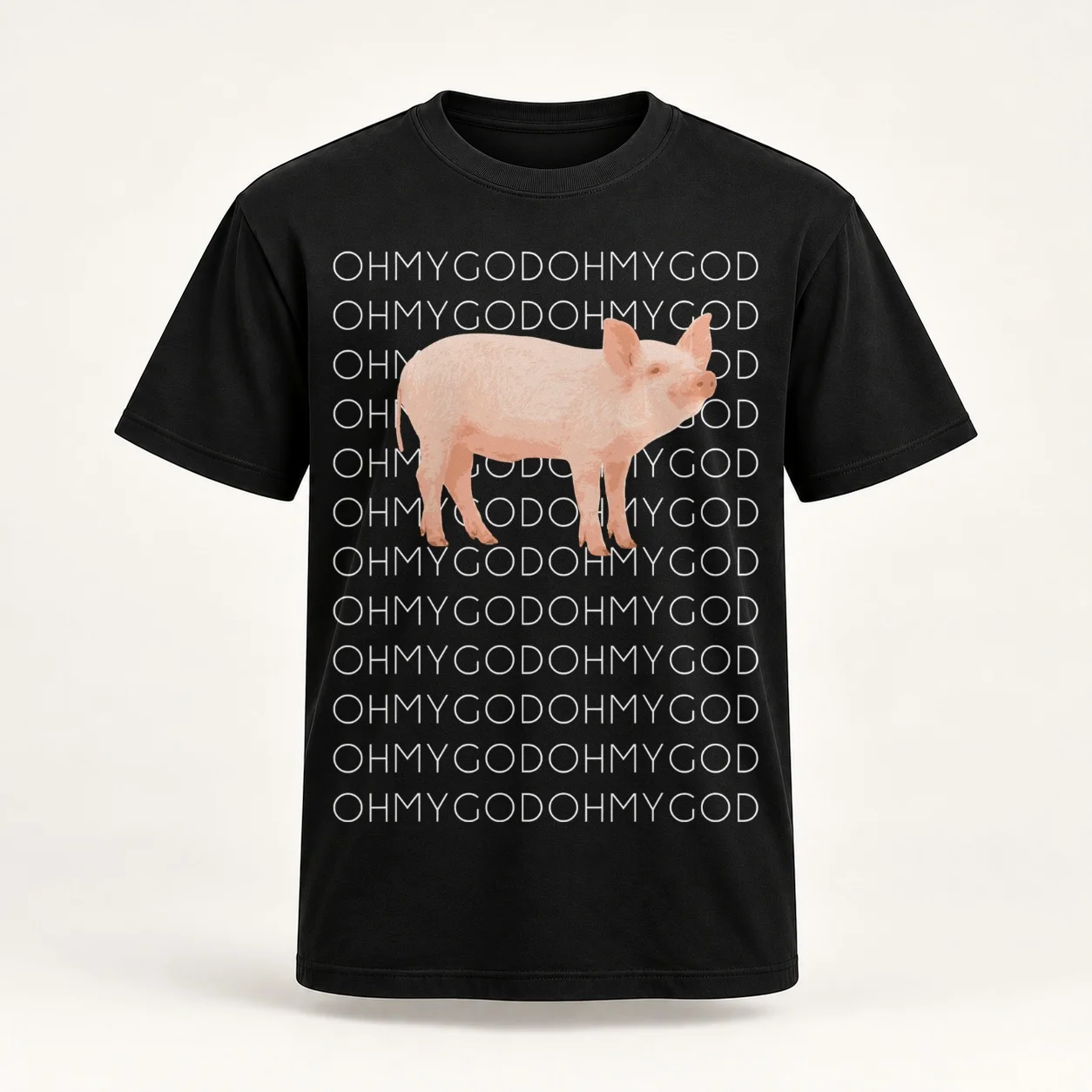 Shane Dawson Oh My God Pig T-Shirt t shirts for man slim fit mens graphic t shirts cotton t shirts man 100% T-Shirt