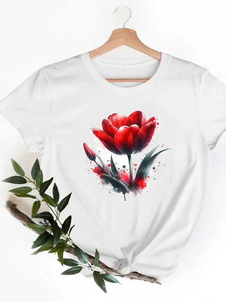 Graphic T Clothing Fashion Ladies Women Tee Clothes Love Style Letter Womens Casual Print White Short Sleeve O-neck T-shirts