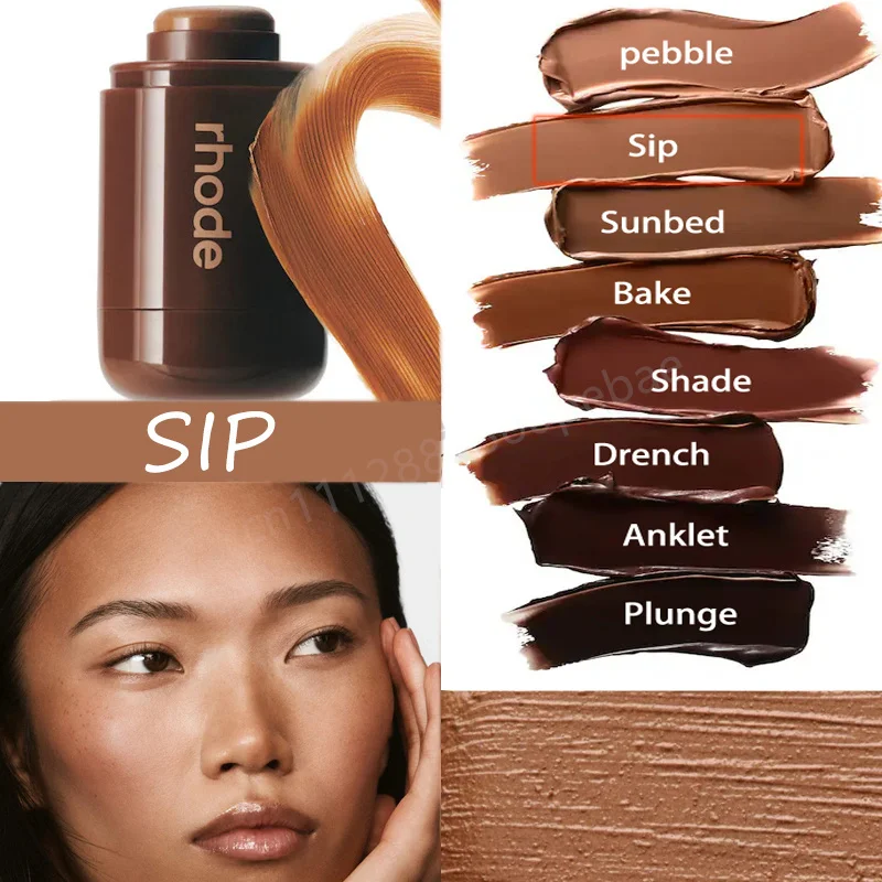 Rhodeskin Contour Stick Waterdichte Bronzer Natuurlijke Finish Neus & Kaaklijn Contouring Zakformaat Cadeau voor Vrouwen Dagelijkse en Feestmake-up