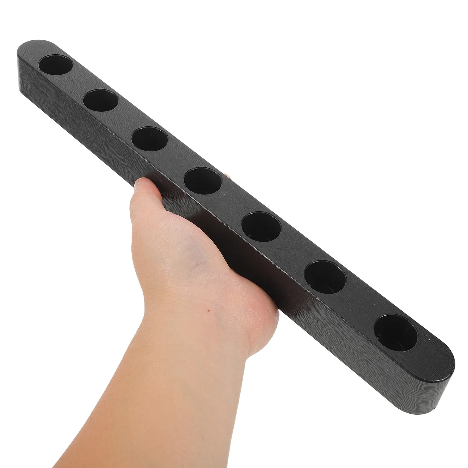 

2pcs 7-Hole Jewish Holder Black Plastic Farmhouse Votive Candlestick For Christmas Wedding Table Decor Living Room