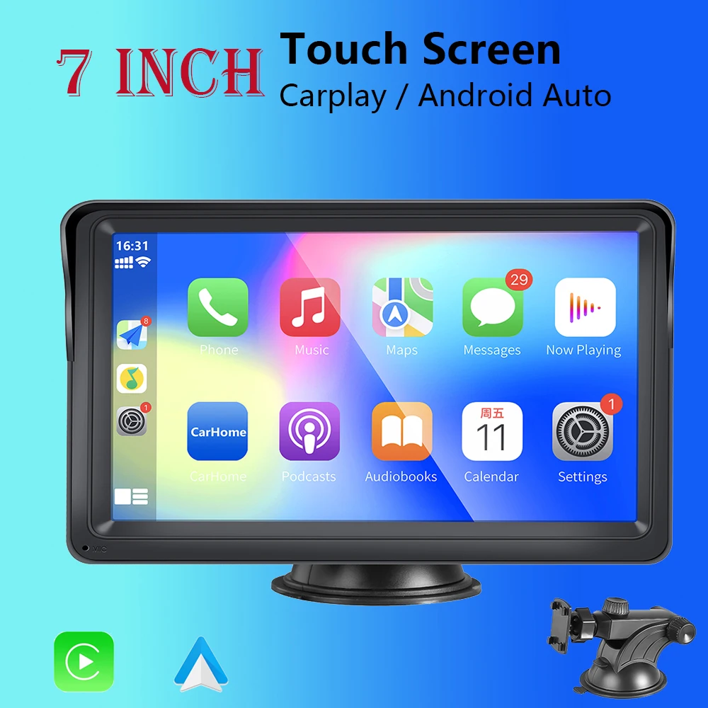 

CarPlay Android Auto Car Radio Multimedia Video Player 7inch Portable Touch Screen With Bluetooth USB AUX Universal Autoradio