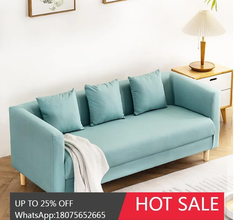 LYN sofa small apartment rental clothing store double Internet celebrity fabric sofa