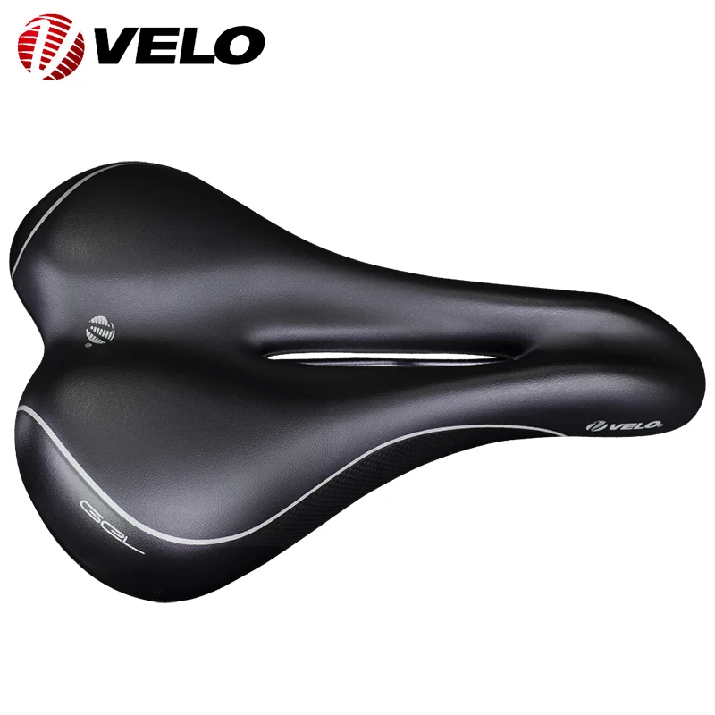 VELO VL-3362 Silica Gel PU Thicken Zone Cut Hollow Breathable Comfortable Road Bike MTB Bicycle Saddle Cushion Cycling Parts