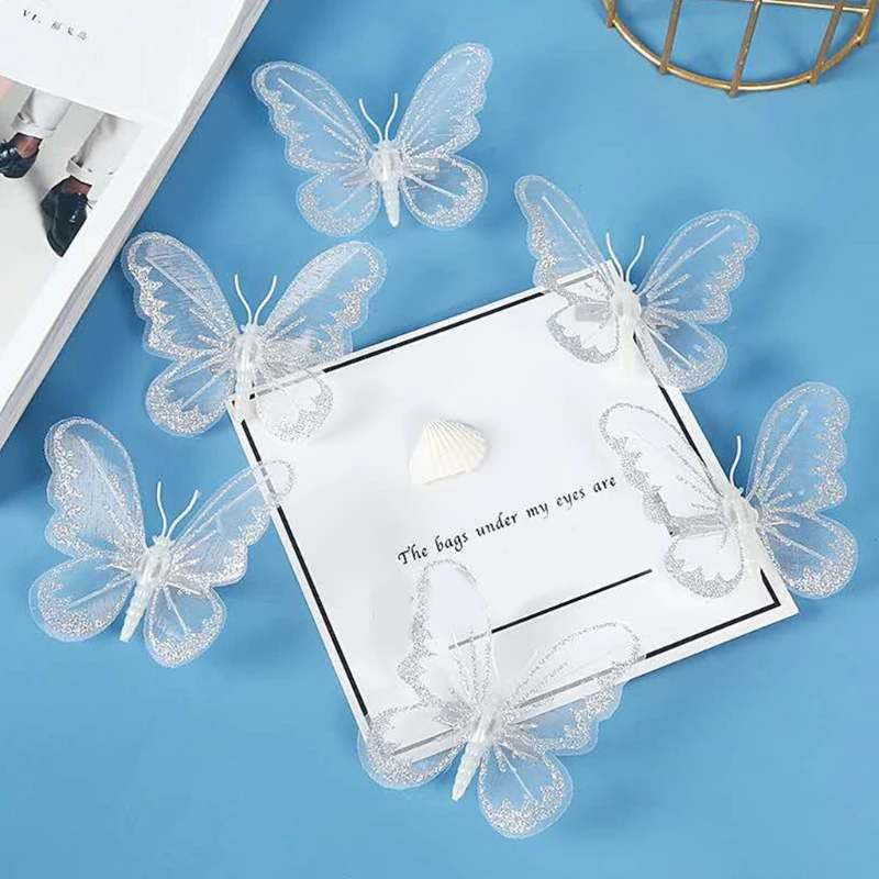 12 Chiếc 7 Mô Phỏng Gai Cho Bướm Cây Giáng Sinh Cho Bướm Đồ Trang Trí Nhà Trang Trí Tóc Phụ Kiện