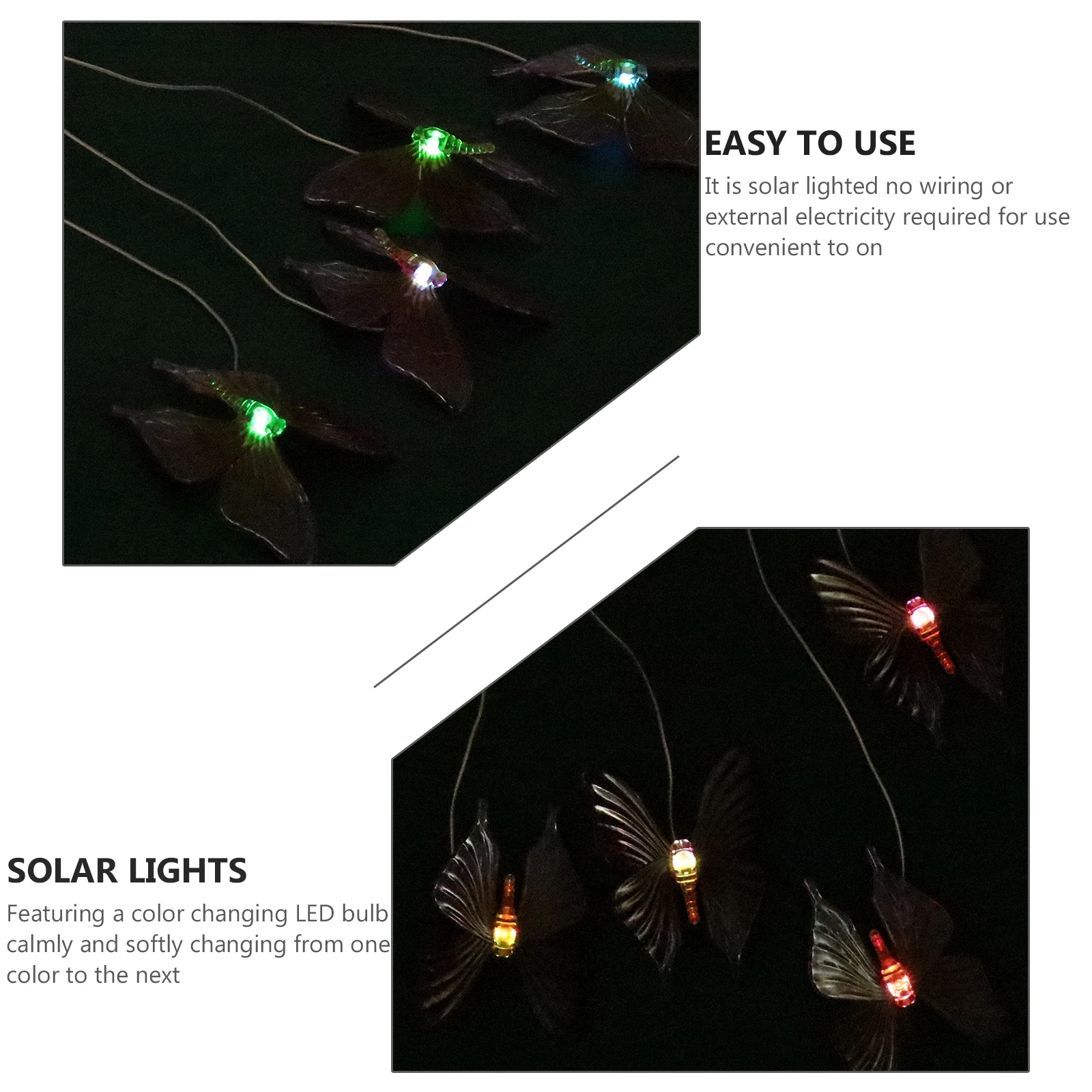 

Solar Wind Chime Light Colorful Garden Lights Hanging Outdoor LED Chimes Decor Lamp