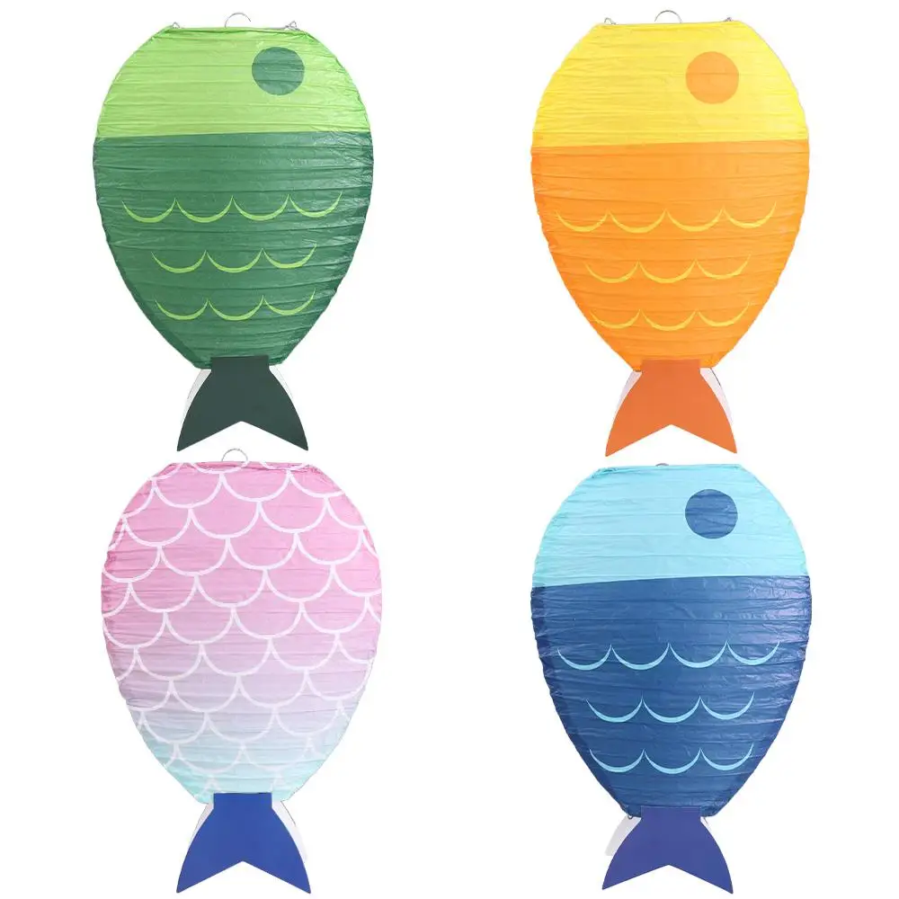 

Blessing Cute Fish Shaped Wishing Candle Light Paper Lanterns Party Supplies Decoration
