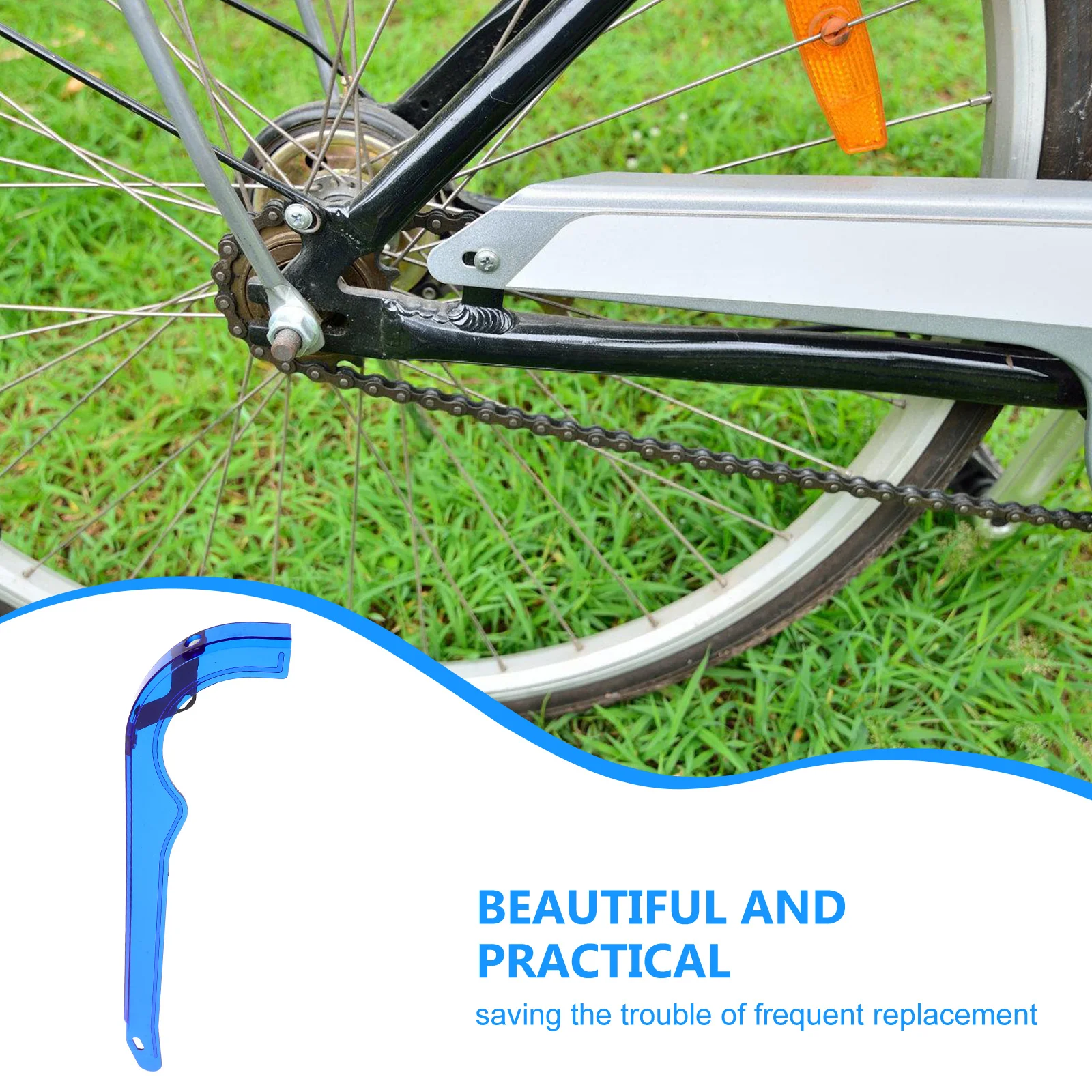 

2pcs Bicycle Chain Cover Durable Chain Guards for Mountain Bike Road Bike Plastic Protector Against Dirt Water Easy Installation