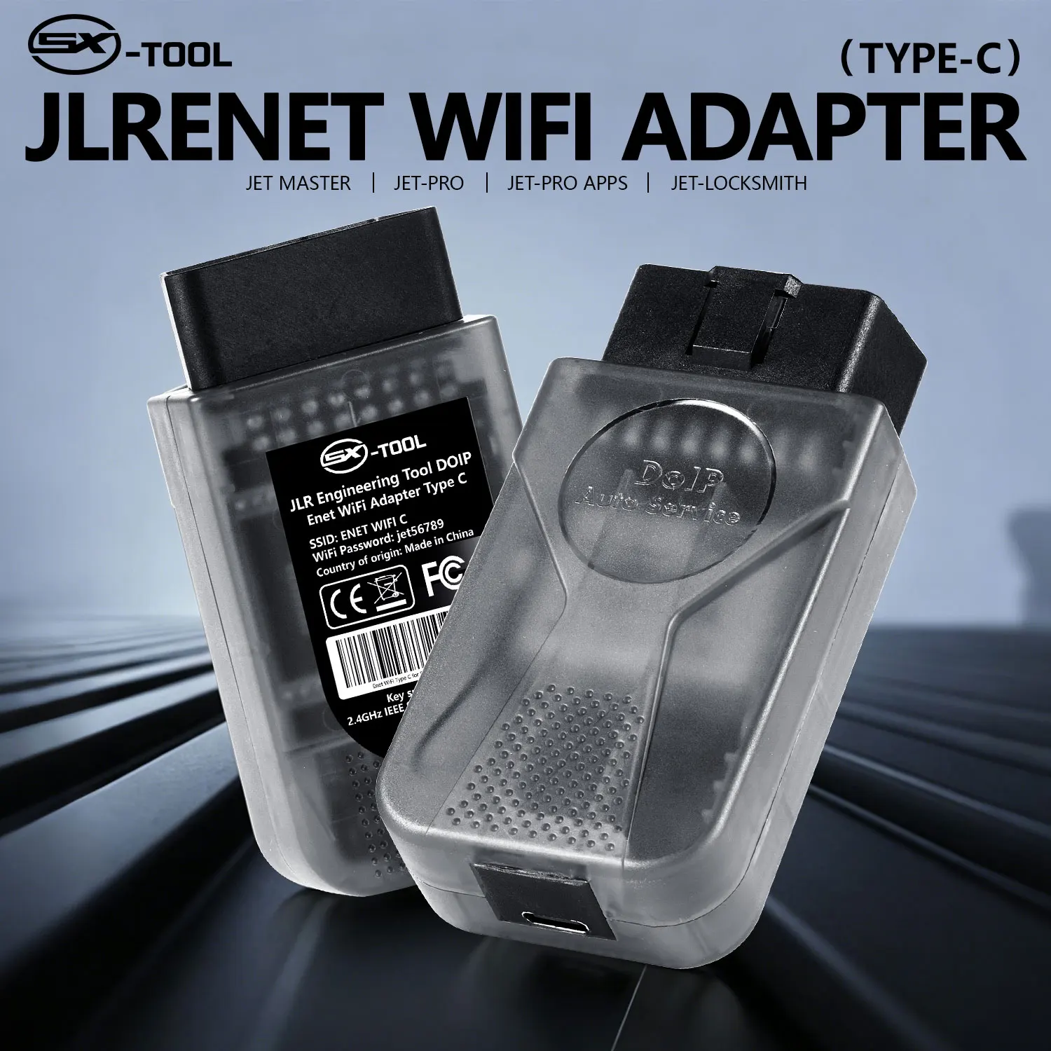 WiFi OBD2 Adapter Universal fit DoIP TypeC Diagnostic Tool Compatible JET Master Pro Pathfinder Topix Coding Programming Scanner