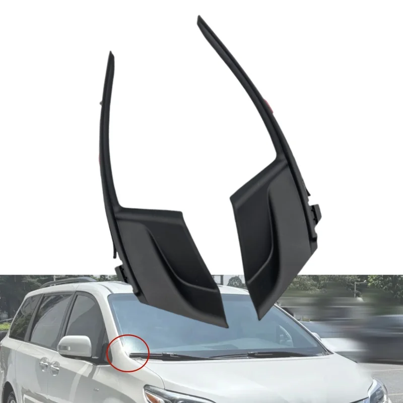 Car Front Windshield Wiper Side Cowl Extension Cover Trim 53867-08020 53866-08020 For Toyota Sienna 2011-2020