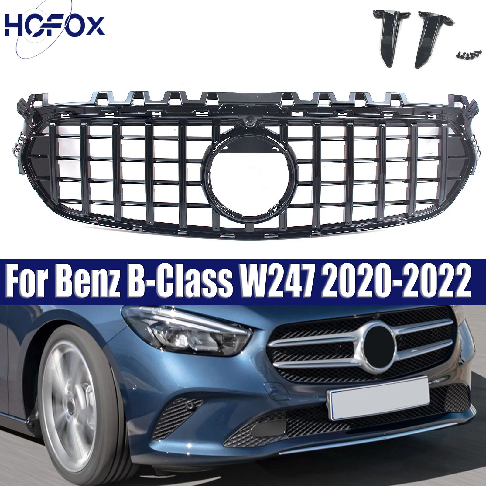 

Front Bumper Grille Grill Mask Grid Body Kit Tuning For Mercedes Benz B-Class W247 2020-2022 Car Accessories