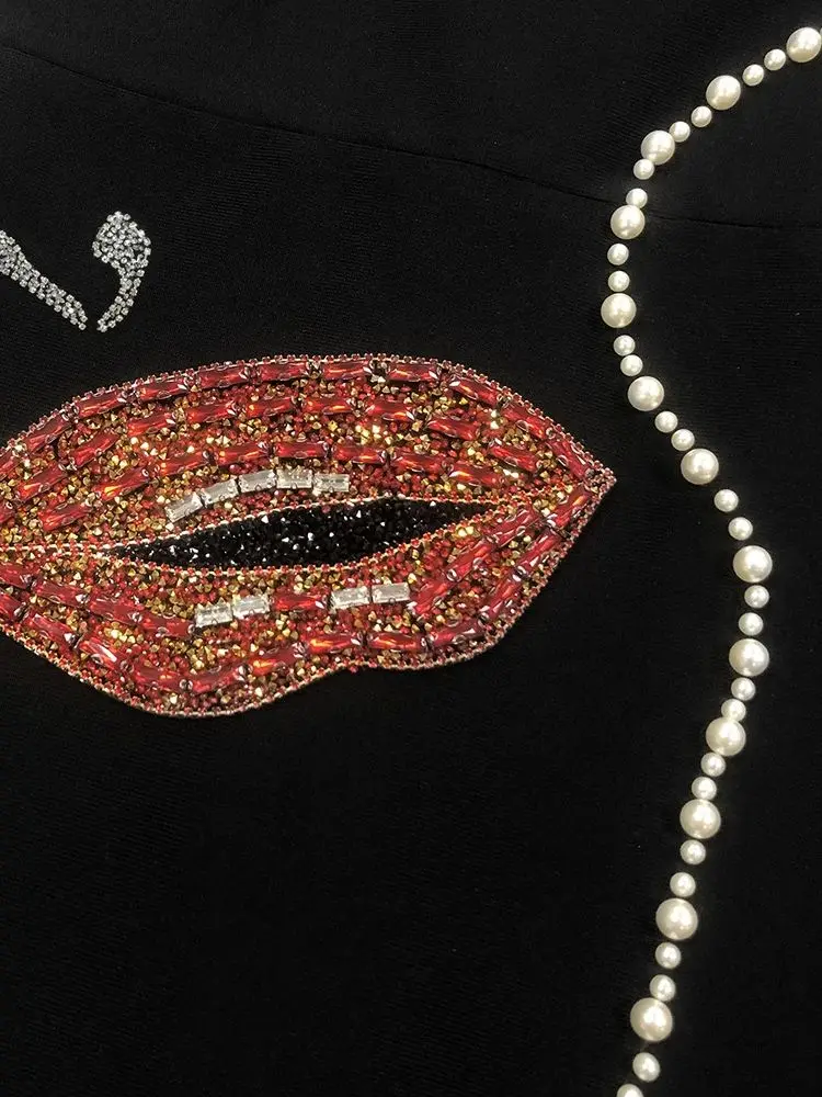 Modphy Sexy Diamond Pearl Abito senza maniche da donna Fasciatura aderente 2025 Nuovi eleganti abiti maxi da sera per feste con perline