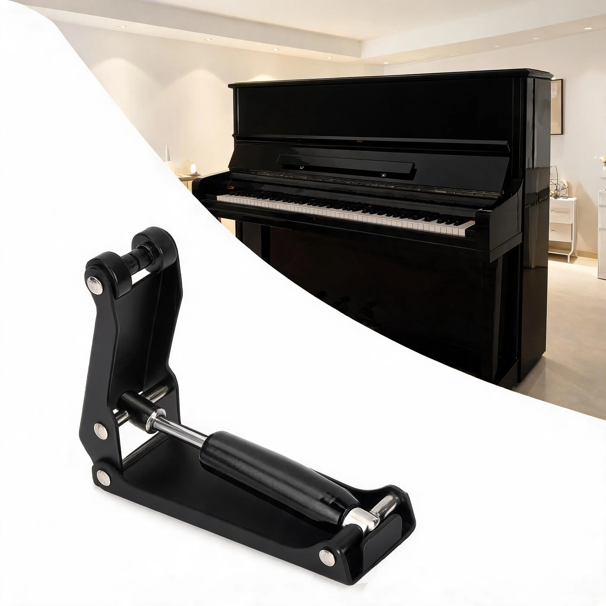 Soft Fall Piano Fallboard Protector Vertical External Hydraulic Slow Closing Buffer Protect Fingers From Pinch Injuries