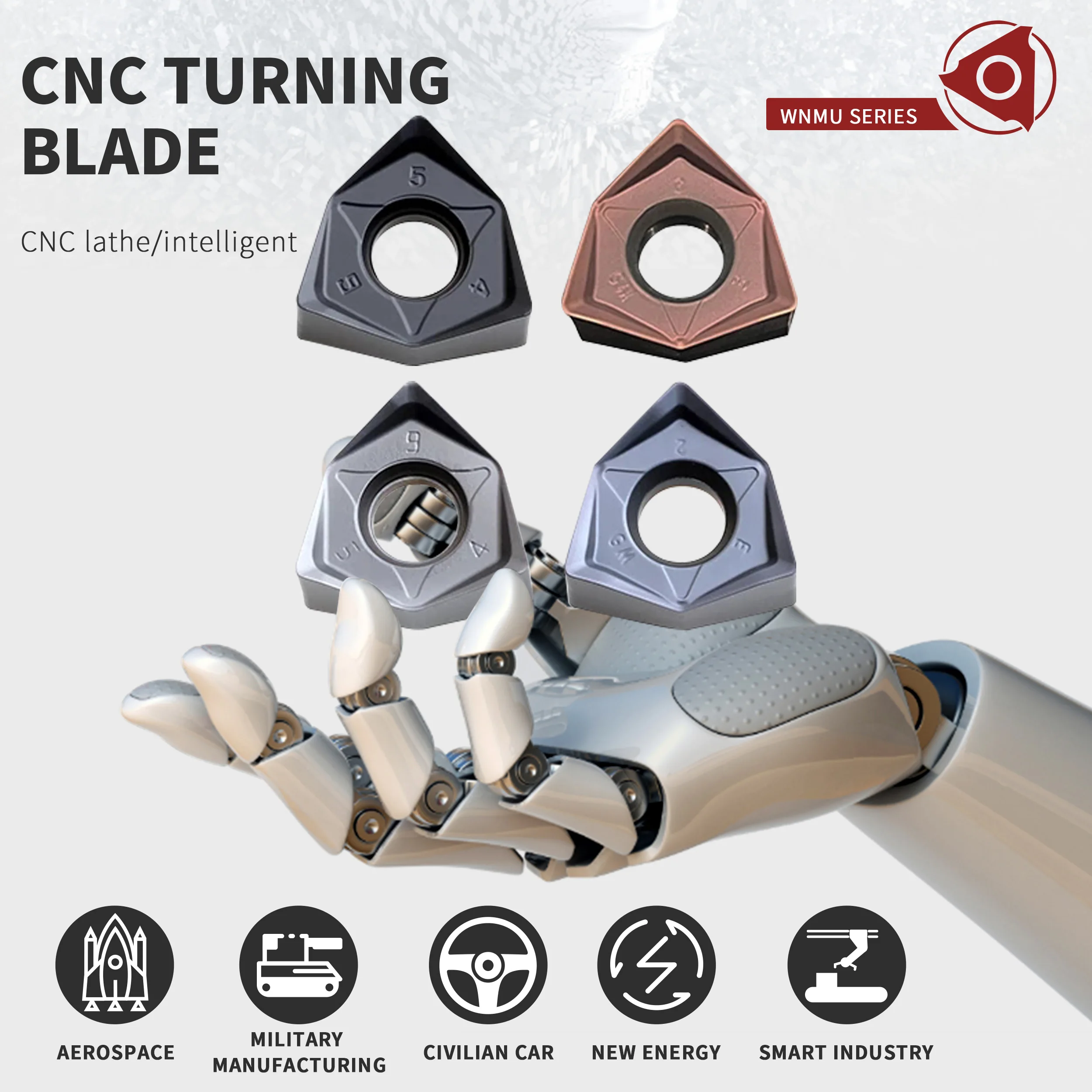 10 pz WNMU080608-GM/GH SK2025 SK5115 SK4025 tornio CNC fresatura tornitura inserto in metallo duro per macchine utensili tagliente spesso