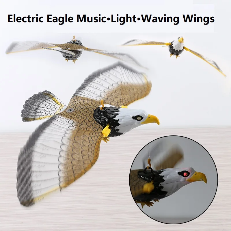 Hanging Eagle Owl Bird Repellent Flying Scarecrow Decoy Pest Control for Garden Farm QCQ03