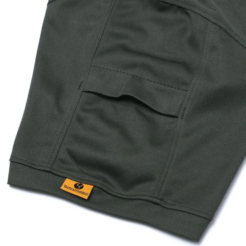 Men's Quick Dry Crew Neck T-Shirts Short Sleeve Outdoor Sports Athletic Tee Man Breathable Lightweight Stretch Tactical T-Shirt