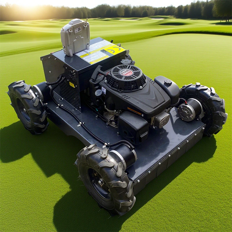 STLF Remote Control Customized Electric-start  Four-Wheel Lawn Mower With Attachments