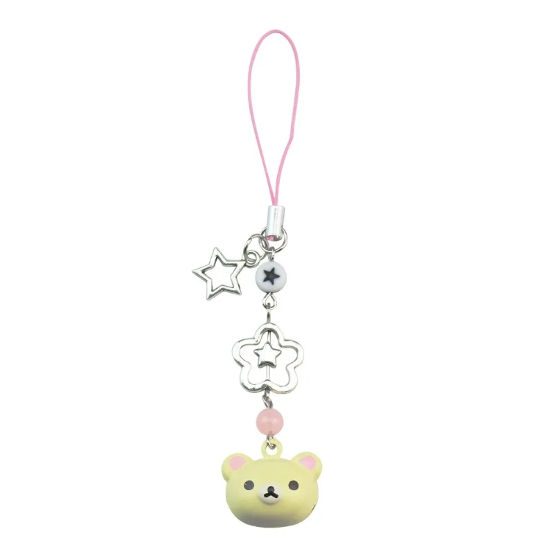 Lindo Llavero de la Serie Rilakkuma, Cadena para Teléfono Móvil a la Moda, Diseño Kawaii Creativo y Personalizado, Llavero para Mochila, Regalo de Cumpleaños