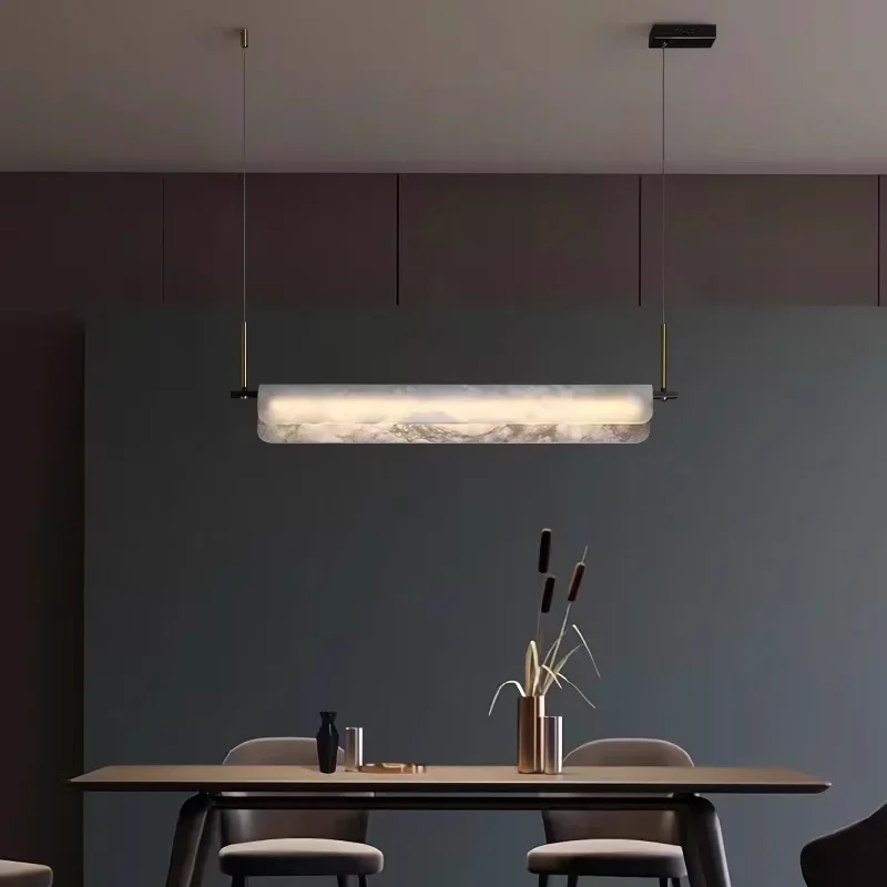 Nordic Spanish Snowflake Marble Lamp Round Square Copper Black Lustre 3 Color Dimmable for Living Dining Ceilings