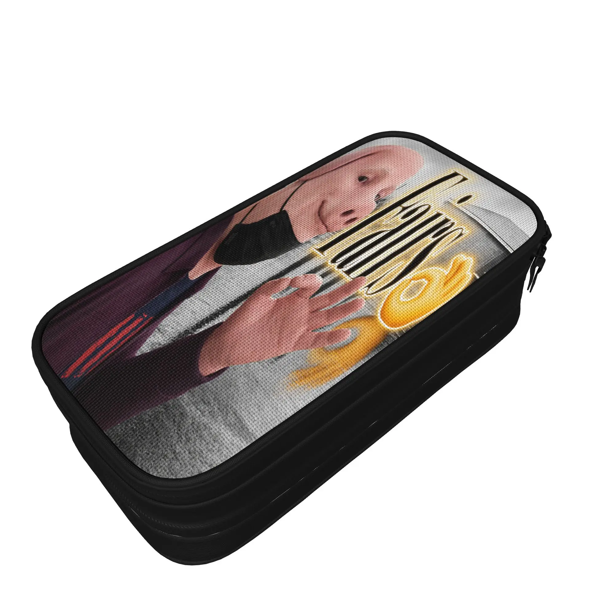 Funny John Pork Fairs Parody YBG Meme Pencil Case  School Pencil Cases Double Layer Students Pencil Pouch School Stationery