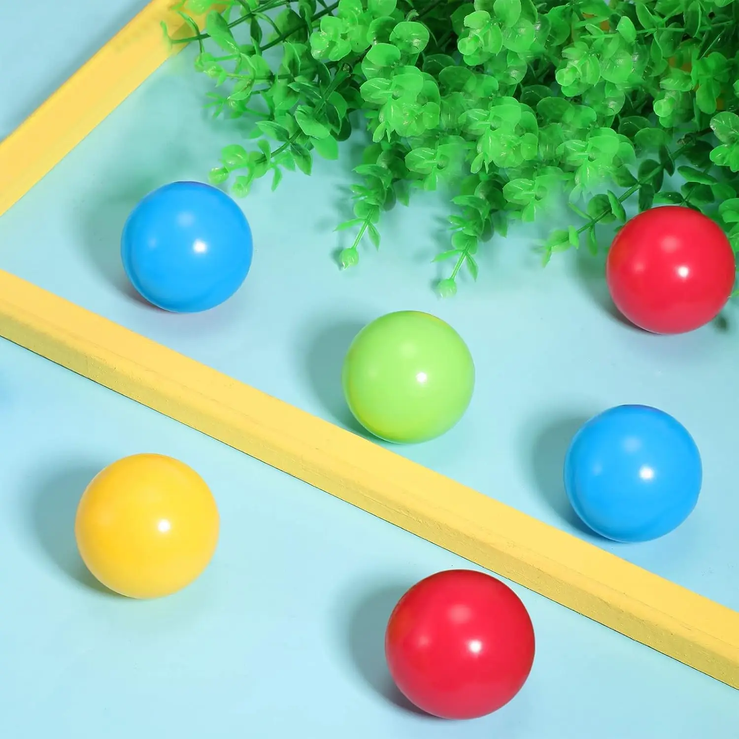 Boules de remplacement en plastique multicolores, 6 pièces, petites boules de jouet Popper pour Bulldozer, 1.75 pouces, souples, anti-écrasement, remplies d'air, Ocean Pi