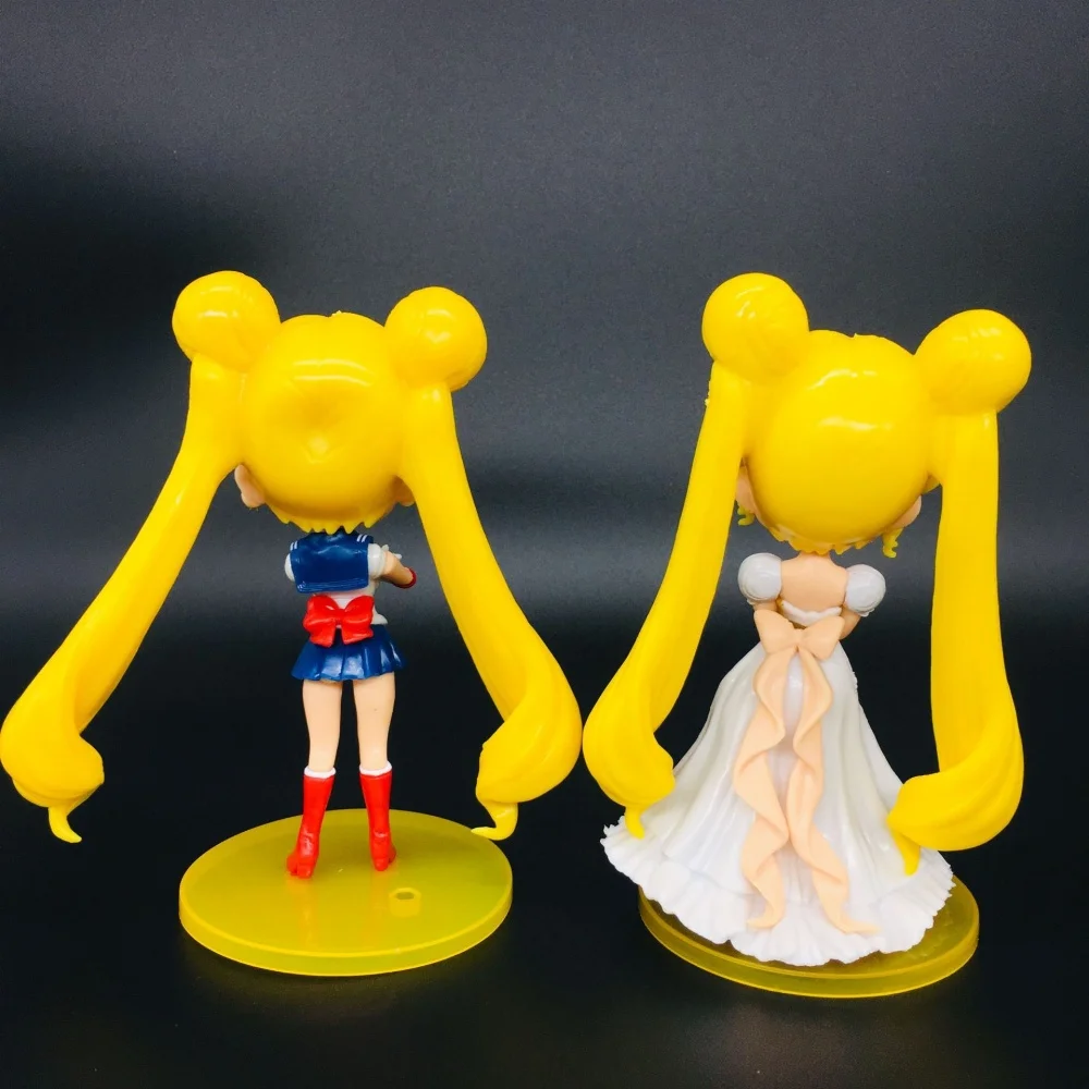 14cm Anime Sailor Moon Tsukino Usagi Figurine Statue PVC Action Figure Car Ornamen Toy Cake Decoration Collection Model Gift view 4