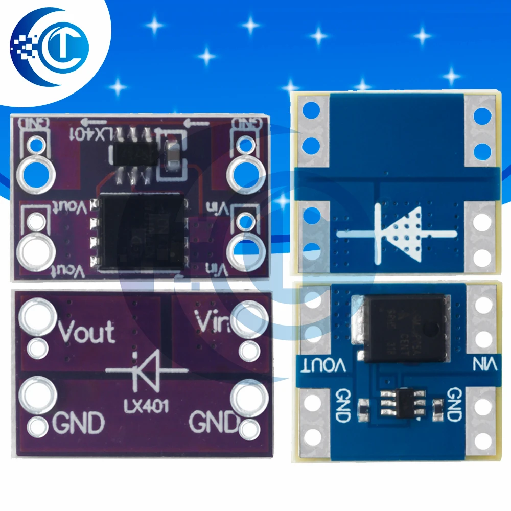 XL0401 LX401 Ideal Diode Module Simulation Simulate Ideal Diode Rectifier 3V-26V 5.5mΩ Low Internal Resistance MOS Board
