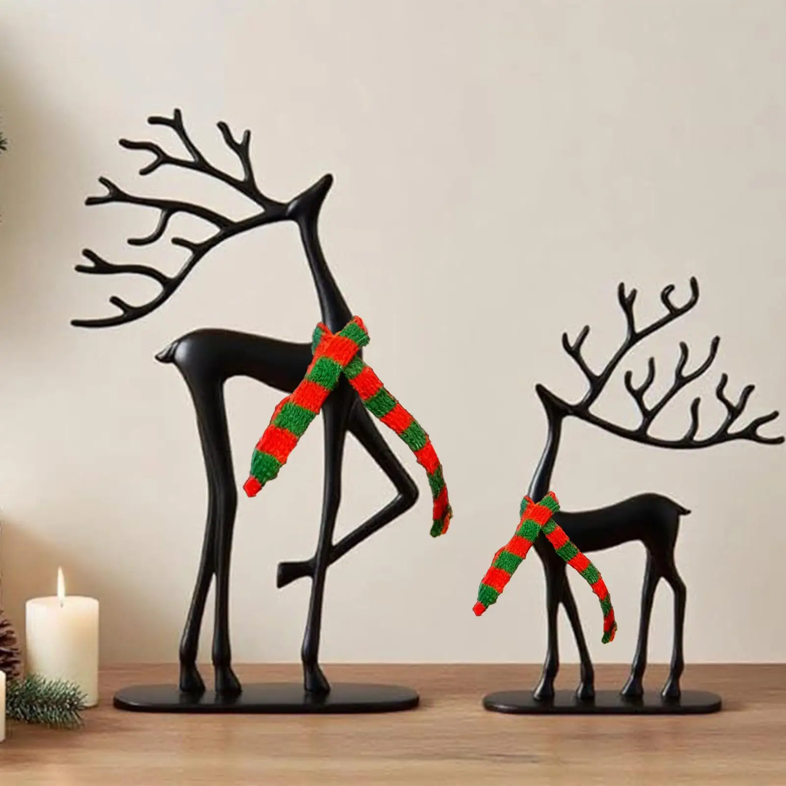 Reindeer Christmas Decor Modern Realistic Collectible Figurines Christmas Reindeer Figurines Home Decor For Indoor Bedroom