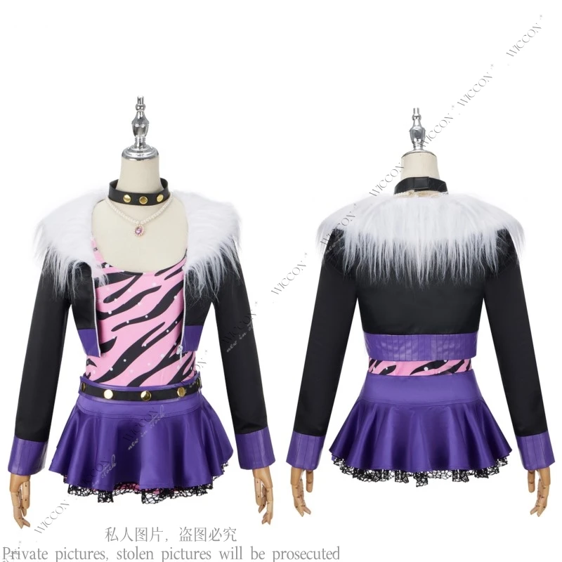 Clawdeen Wolf Anime Monster Costume Cos Costume Wig Female Little Devil Cute Cosplay Halloween Costumes Outfit Clawdeen Wolf