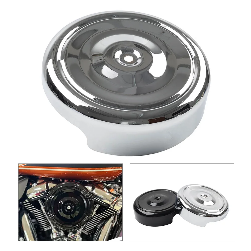 1Pc ABS Motorcycle For Harley Sportster XL 2012+2026 8" Round Air Cleaner Cover Chrome/Black FLST FXST 2011-2017 Accessories