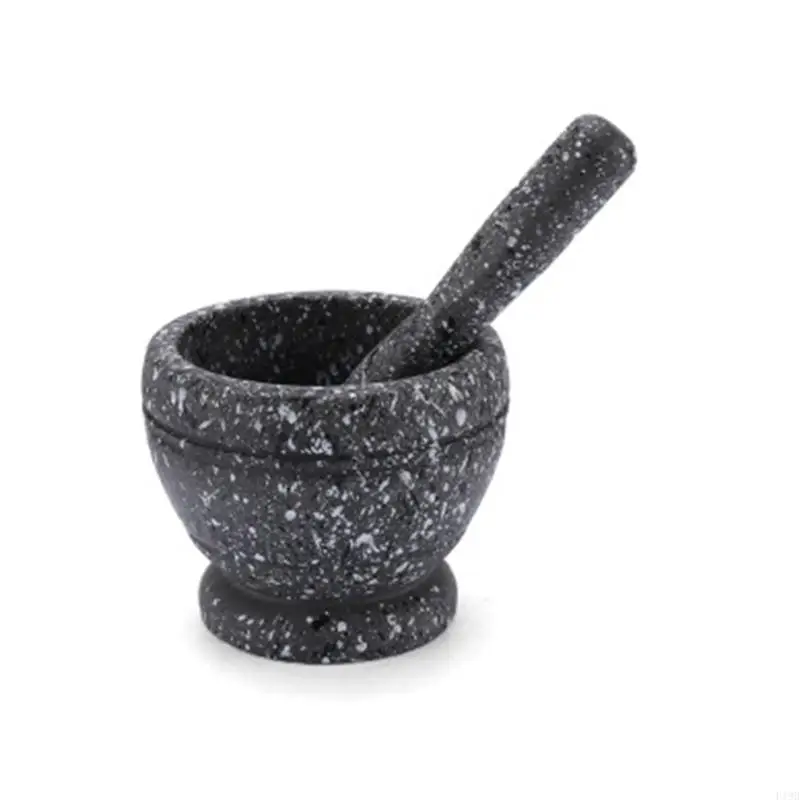 F19B Polishing Plastic Grinder Set Pedestal Bowl Kitchen Garlic Pugging Pot Herb Mills Manual Grinder