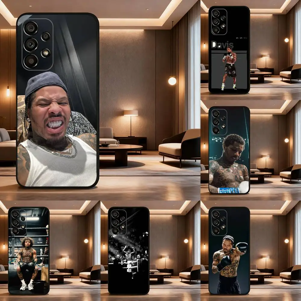 

G-Gervonta Boxer D-Davis Phone Case For Samsung Galaxy A73,31,32,72,41,53,52,71,22,5G,Note,J7,8,9 Soft Black Cover