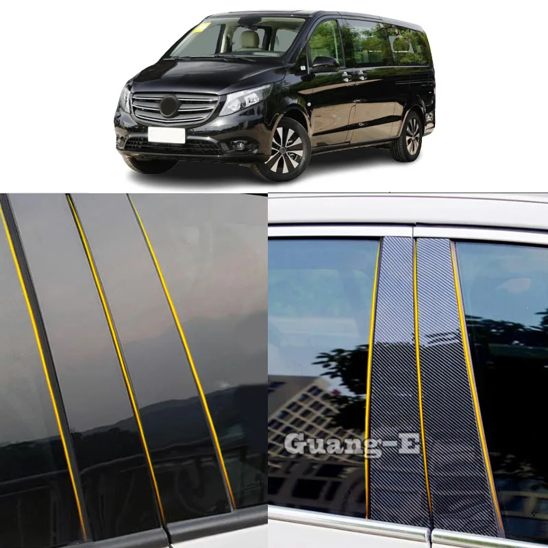 

Car PC Material Pillar Post Cover Door Trim Window Molding Stickers For Mercedes Benz Vito W447/V-Class V250 260L 2016 2017-2022