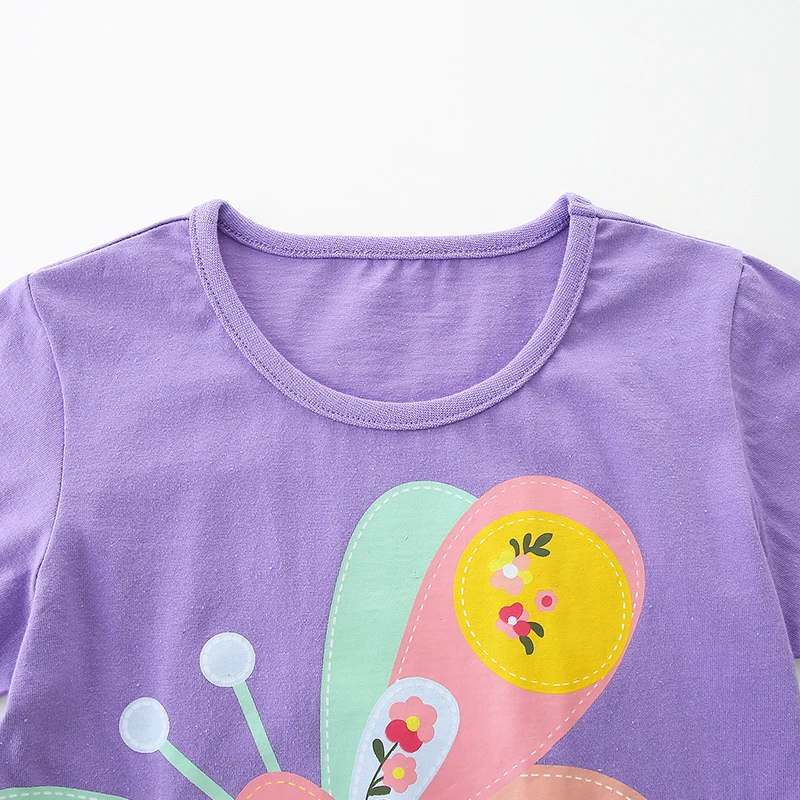 Camisetas de manga corta para niña de 2 a 7 años, Camisetas estampadas para niña pequeña, camisetas para bebé, ropa para niña pequeña 2024