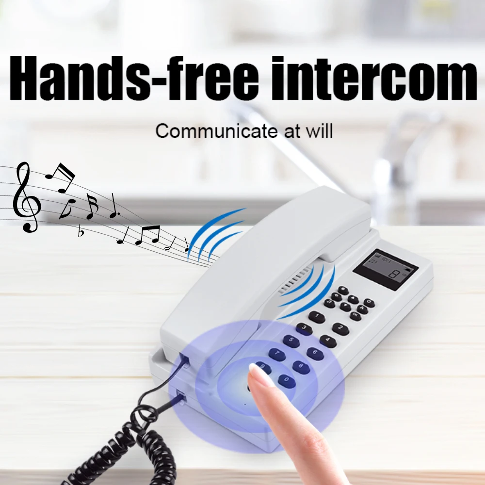 Wireless Phone Audio Intercom for Factory Office Building Expandable Handset Interphone Long Range House Telephone Intercom