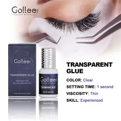 Gollee Transparent Pro Eyelash Glue Fast Drying Glue 7 Weeks Lasting 1s Fast Drying Lash Extension Supplies Eyelash extensions