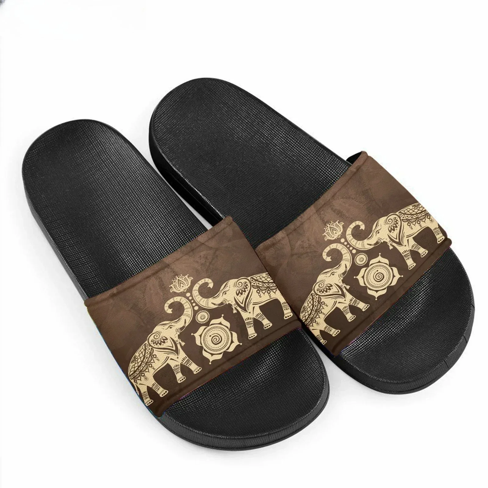 

Polynesian Elephant Print Slippers For Women Men Outdoor Beach Wading Sandals Home EVA Non-slip Lightweight Slipper