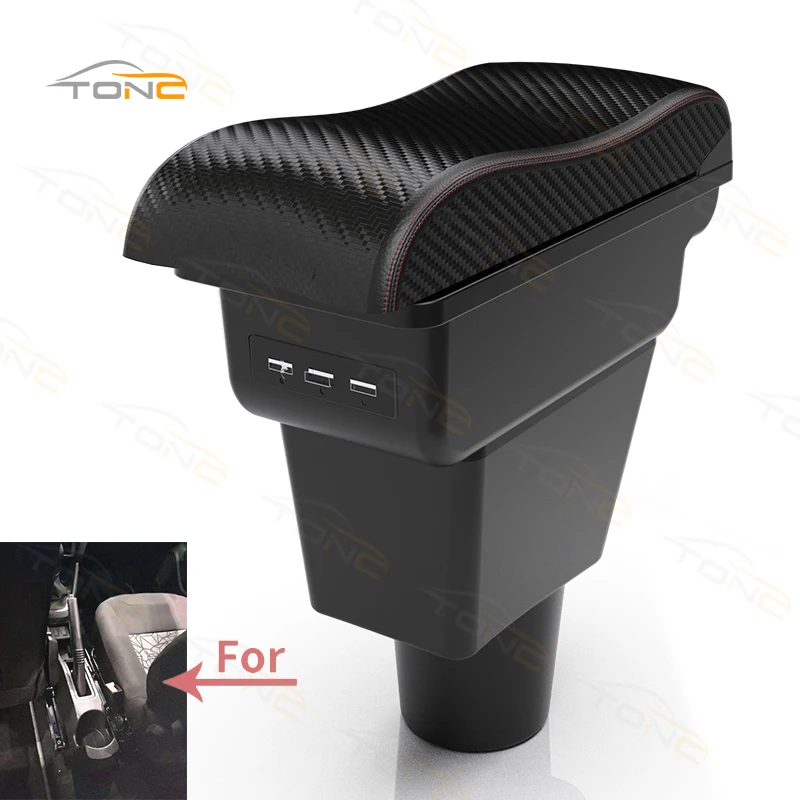 

For Lada Xray Armrest Box Universal Car Central Armrest Storage Box With USB Charging car interior modification accessori