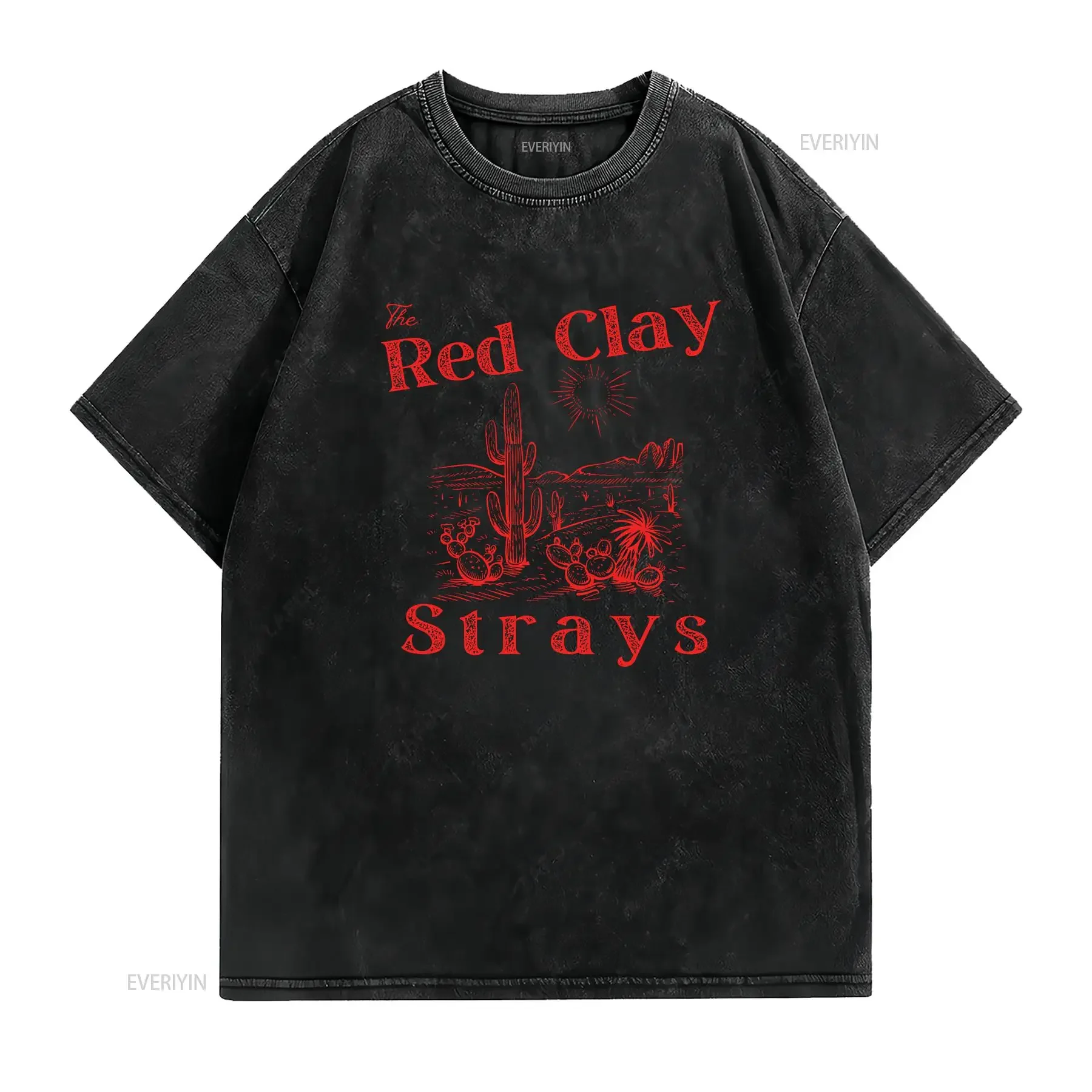 The Red Clay Strays shirt merch vintage Washed graphic Breathable fashion Slightly Versatile Stylish Comfortable Soft