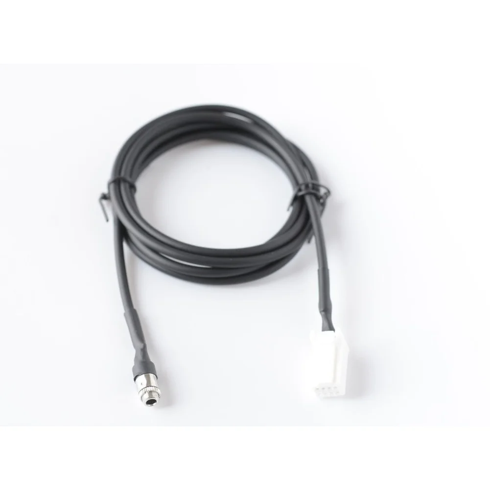 Car Stereo Installation 8Pin Radio Cable AUX Socket Connector Black Wear-resistant Plug-and-play Dashboard Mount