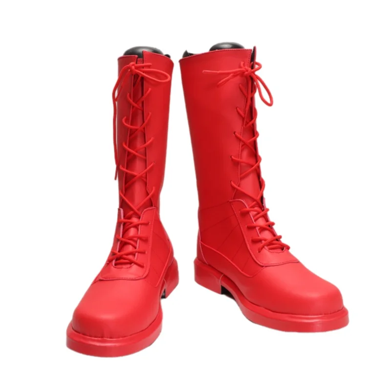 Dare diavolo Cosplay Matt Murdock Scarpe da supereroe Stivali Uomo Ragazzi Carnevale di Halloween Stivali rossi fatti a mano