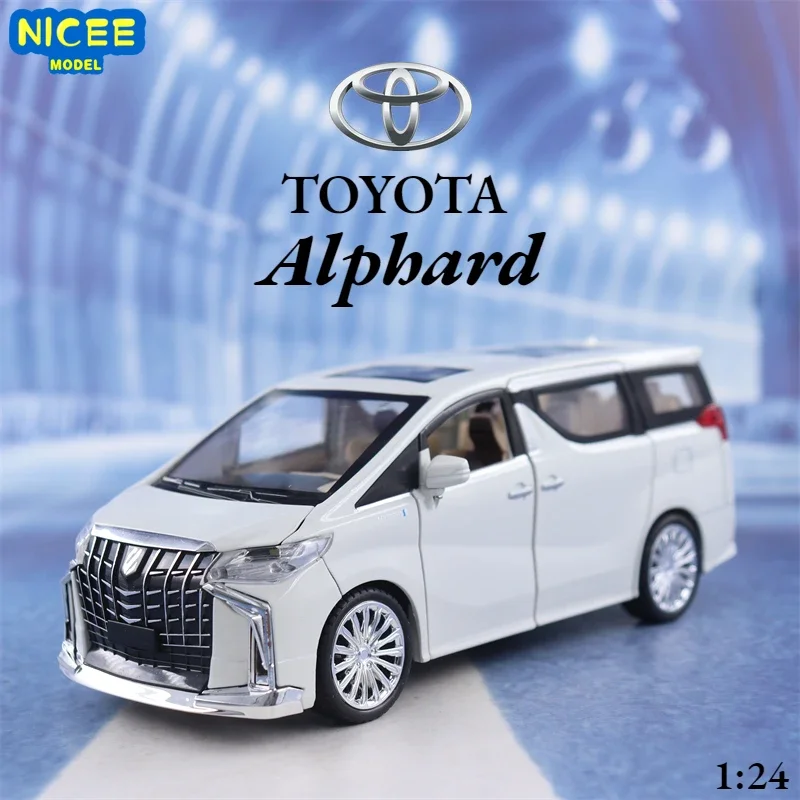 

1:24 Toyota ALPHARD High Simulation Diecast Metal Alloy Model car Sound Light Pull Back Collection Kids Toy Gifts A601